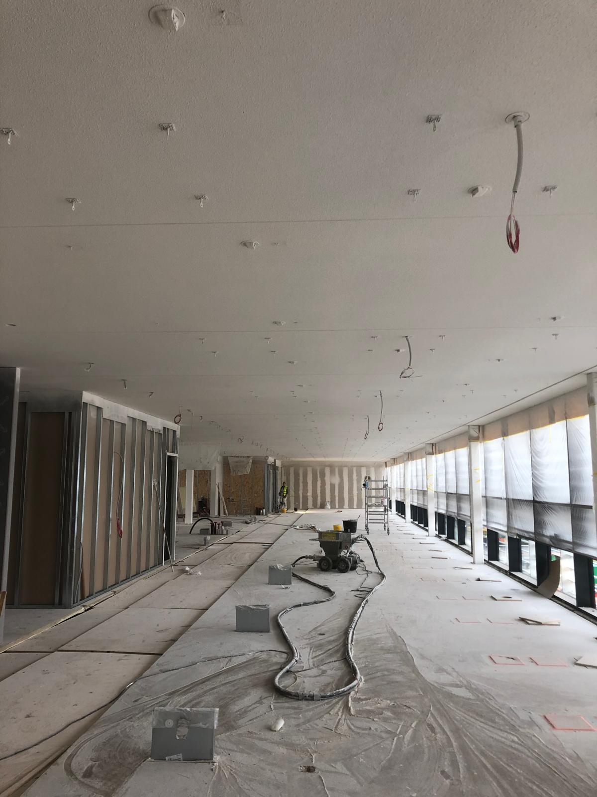 Grootschalig spuitwerk nieuwbouw