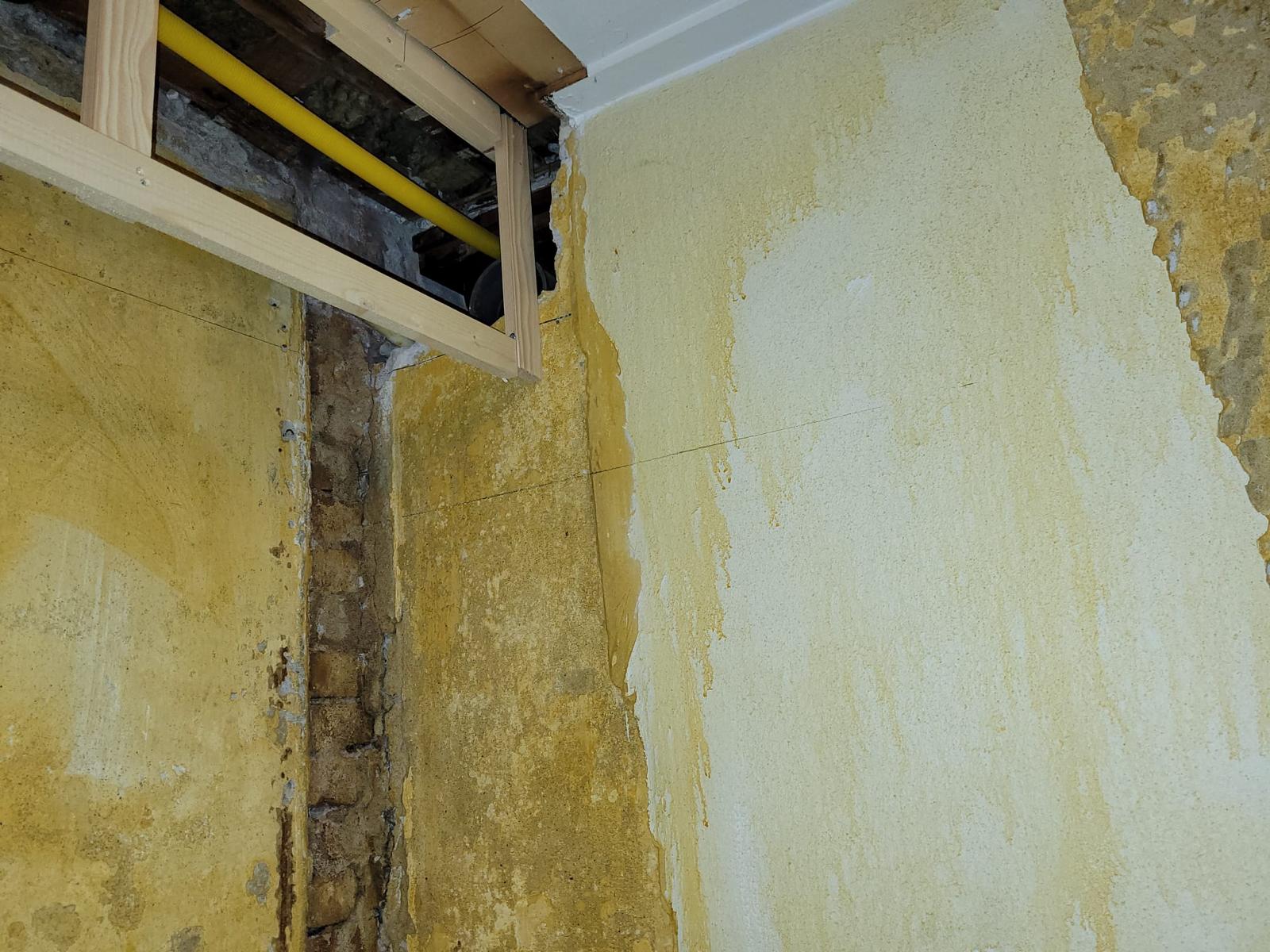 Wand voorbehandeld met primer